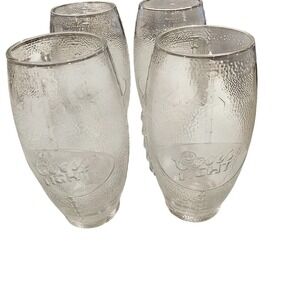Coors Light Football Pint Glasses Set of 4 Sports Barware Collectible B3